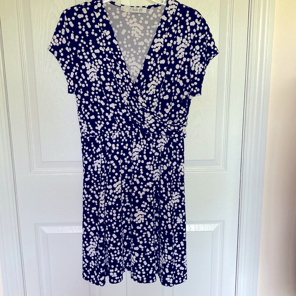 Practical Chetta B polkadot dress.  comfy and flowy